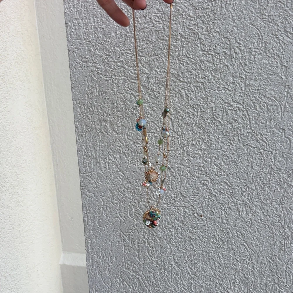 Betsey Johnson Fun and Vibrant layered Beaded Necklace - Picture 4 of 6